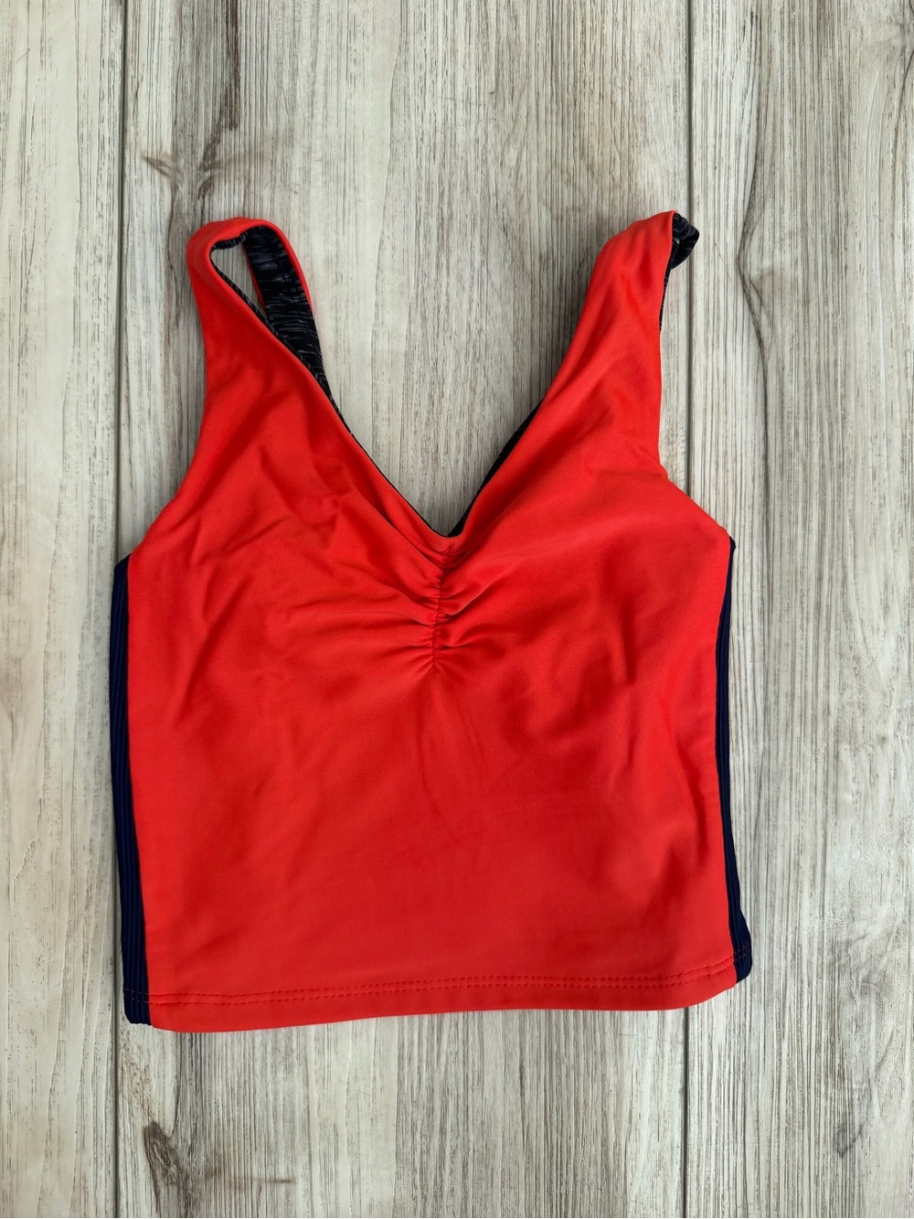 FIVE Red Dance Tank Top with Navy Trim